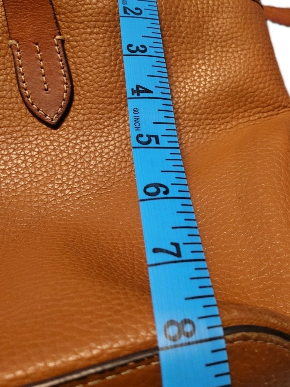 Dooney & Bourke Brown Pebbled Leather Tote Satchel Shoulder Bag Authentic - Picture 8 of 10